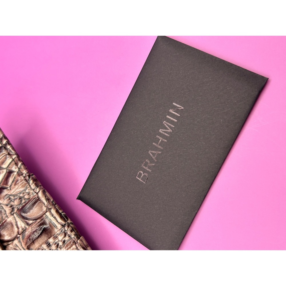BRAHMIN Melbourne Collection Credit Card Wallet Smokey Taupe - Picture 9 of 11